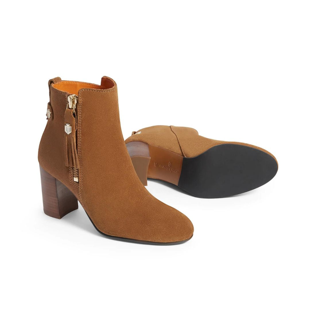 Fairfax & Favor Oakham Suede Ankle Boot in Tan