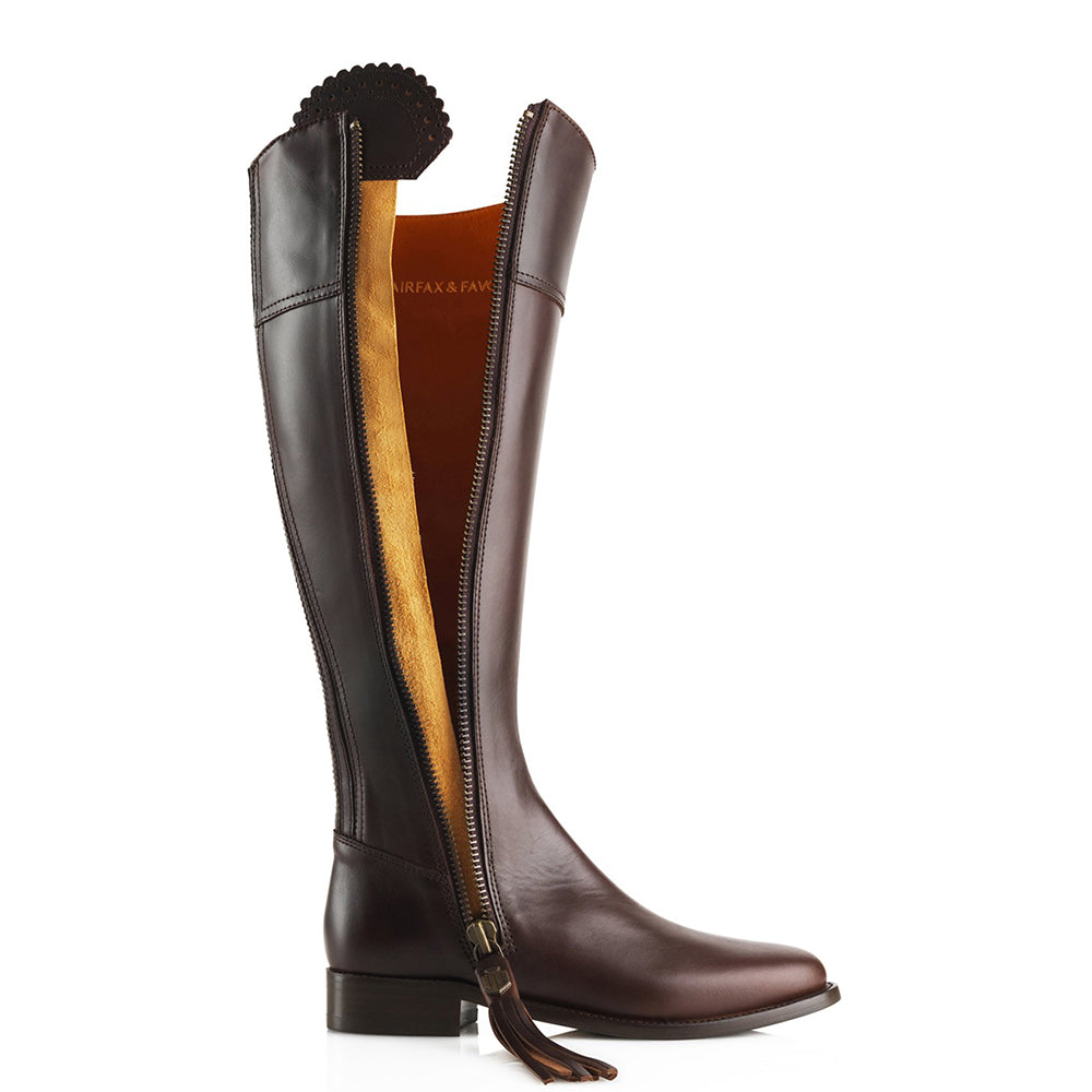 Fairfax & Favor Regina Leather Boot in Mahogany