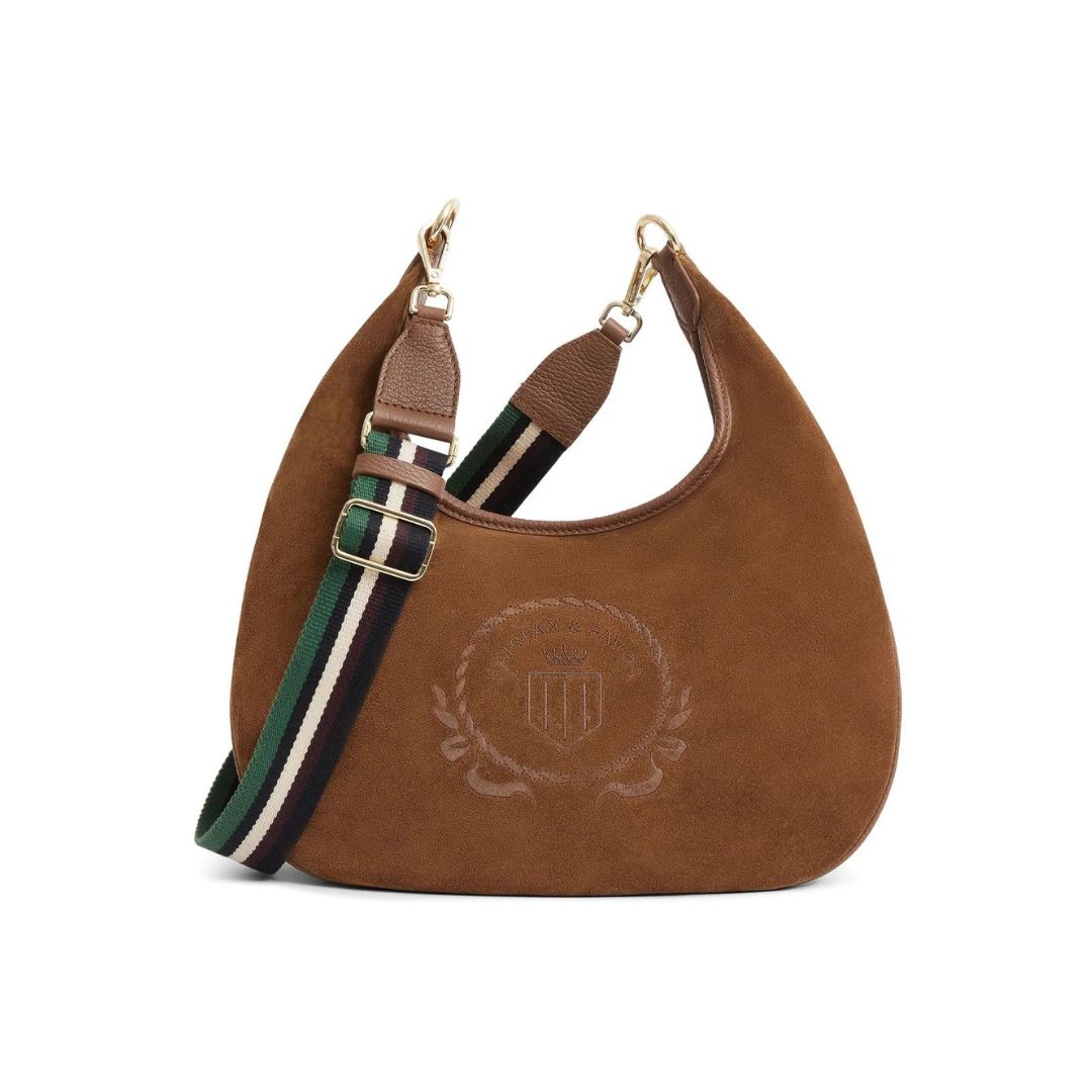 Fairfax & Favor Richmond Suede Hobo Bag in Tan