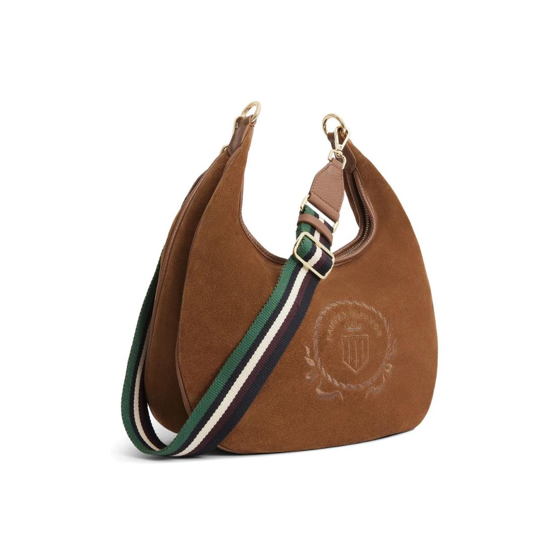 Fairfax & Favor Richmond Suede Hobo Bag in Tan