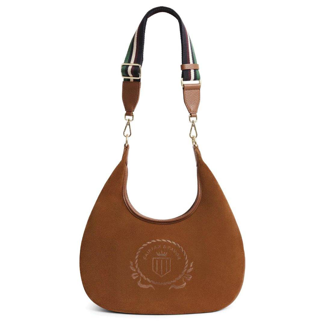 Fairfax & Favor Richmond Suede Hobo Bag in Tan