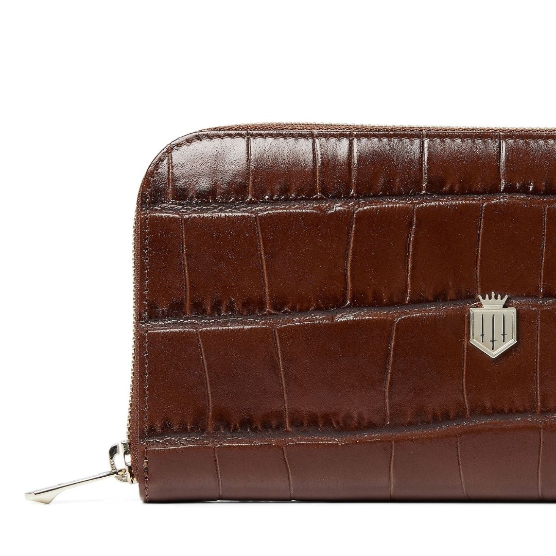 Fairfax & Favor Salisbury Leather Purse in Conker