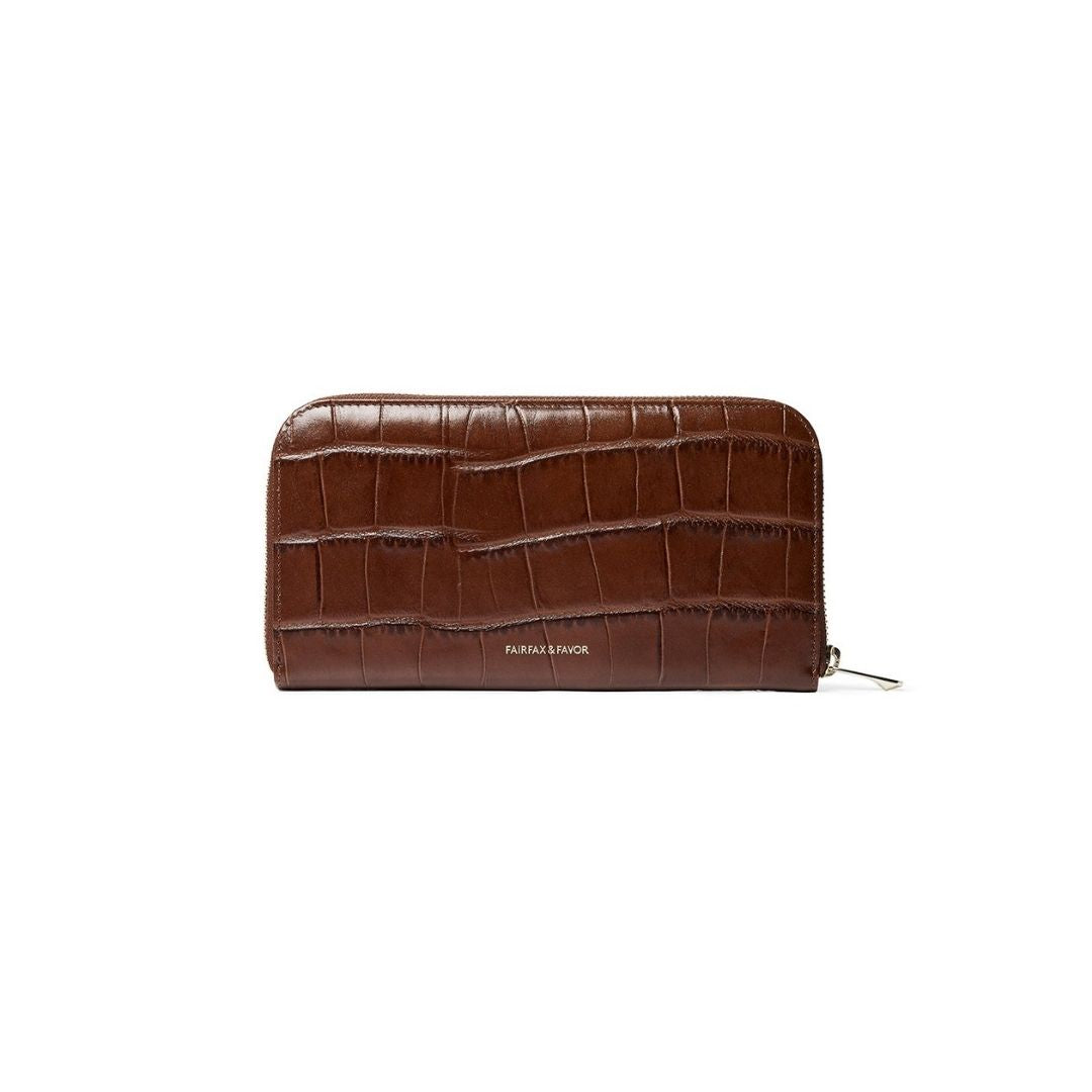 Fairfax & Favor Salisbury Leather Purse in Conker
