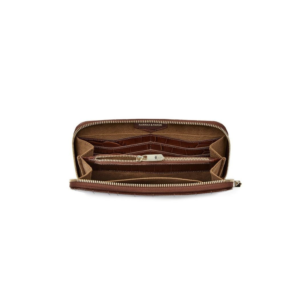 Fairfax & Favor Salisbury Leather Purse in Conker