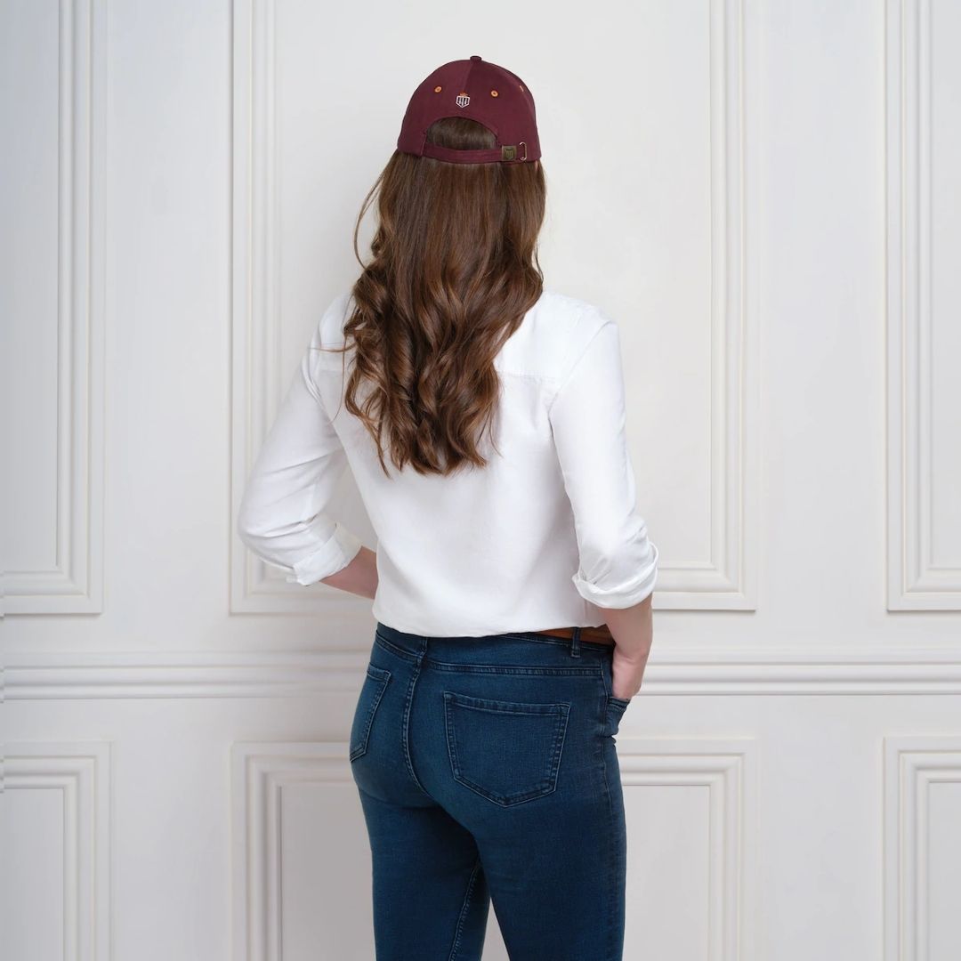 Fairfax & Favor Signature Baseball Cap in Burgundy