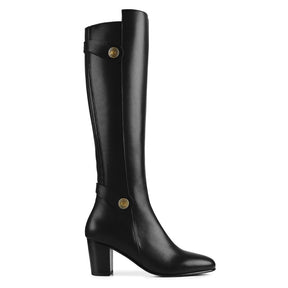 Fairfax & Favor Upton Leather Tall Boot in Black