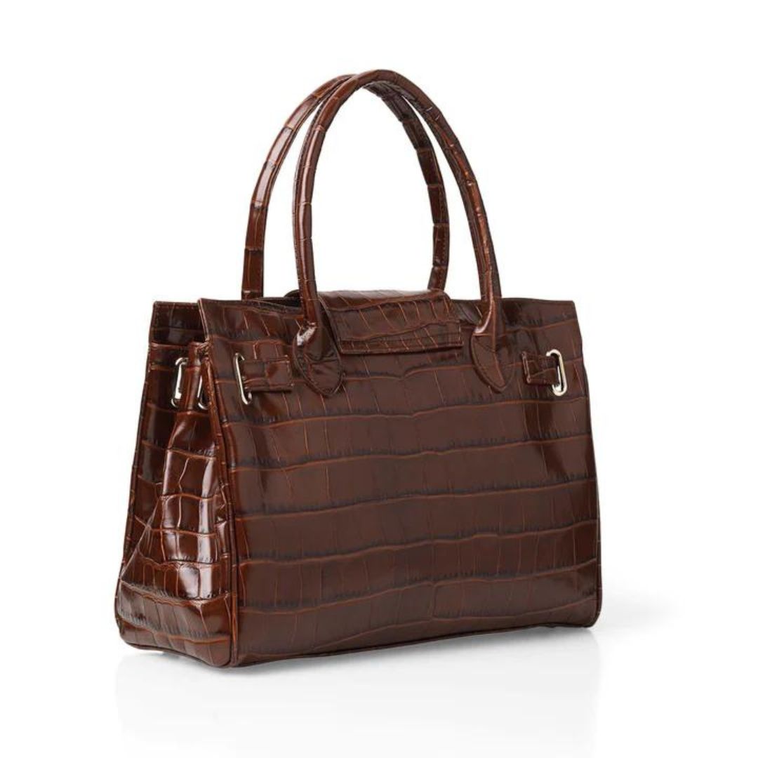 Fairfax & Favor Windsor Leather Handbag in Conker