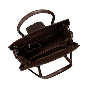 Fairfax & Favor Windsor Suede Handbag in Chocolate