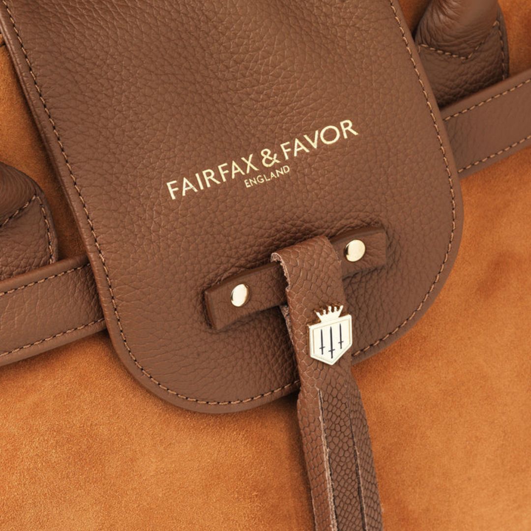 Fairfax & Favor Windsor Suede Handbag in Tan