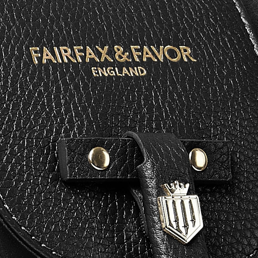 Fairfax & Favor Windsor Work Suede Handbag in Black