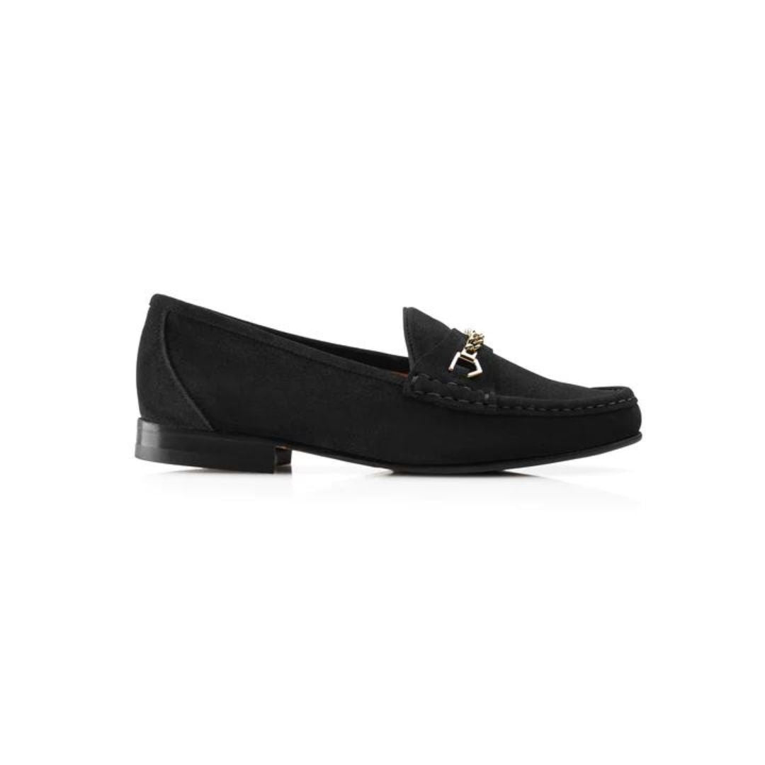 Fairfax & Favor Women's Apsley Suede Loafer in Black
