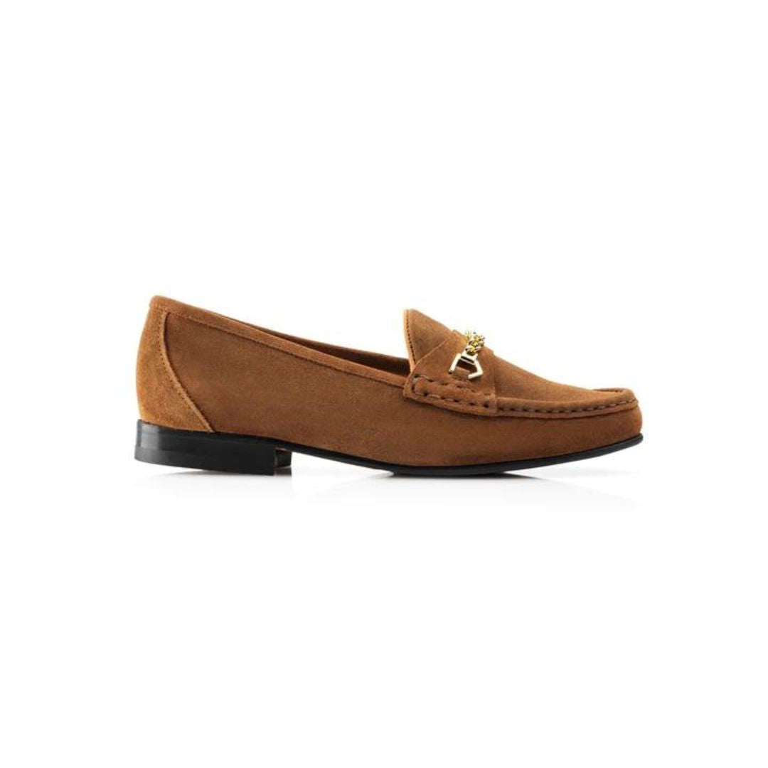 Fairfax & Favor Women's Apsley Suede Loafer in Tan