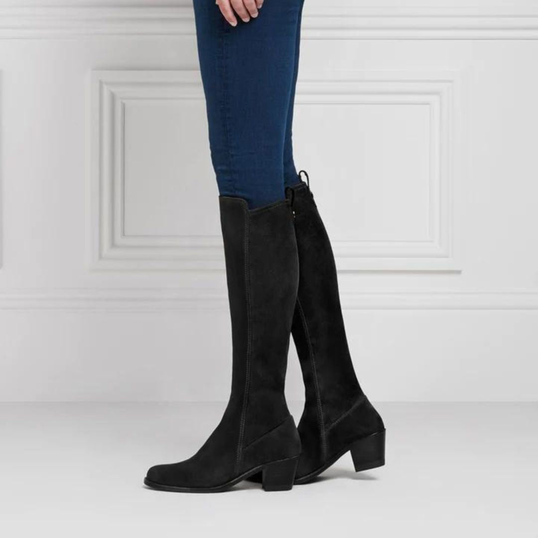 Fairfax & Favor Belgravia Heeled Tall Boot in Black