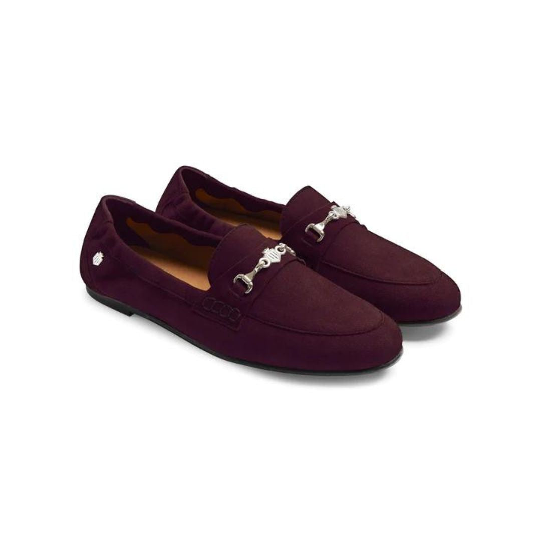 Fairfax & Favor Women's Newmarket Suede Loafer in Plum