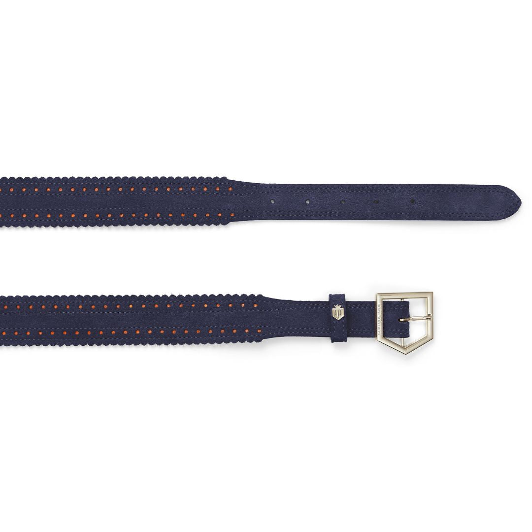 Fairfax & Favor Women's Regina Suede Belt in Navy