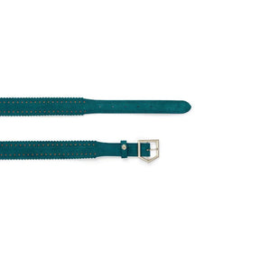 Fairfax & Favor Women's Regina Suede Belt in Ocean Blue