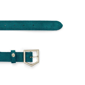 Fairfax & Favor Women's Regina Suede Belt in Ocean Blue