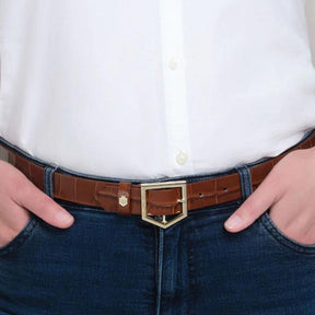 Fairfax & Favor Women's Sennowe Leather Belt in Conker