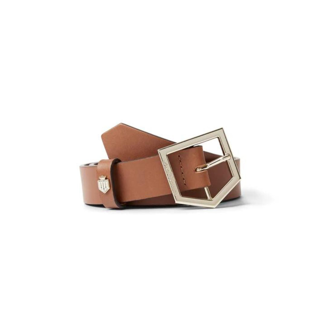 Fairfax & Favor Women's Sennowe Leather Belt in Tan