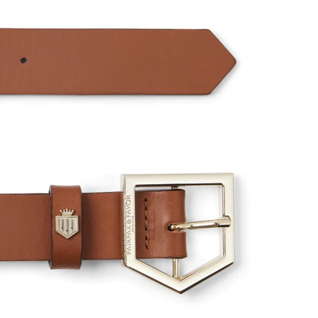 Fairfax & Favor Women's Sennowe Leather Belt in Tan