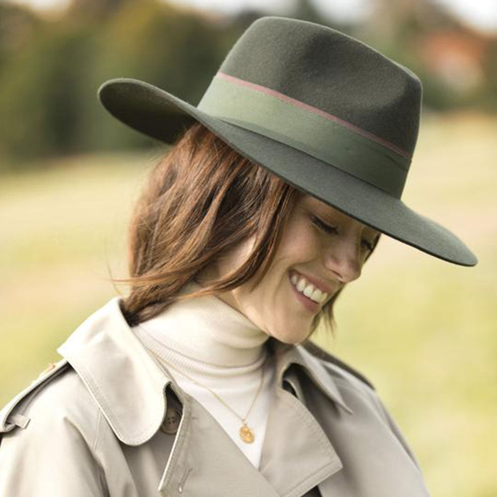 Hicks & Brown Oxley Fedora in Olive Green