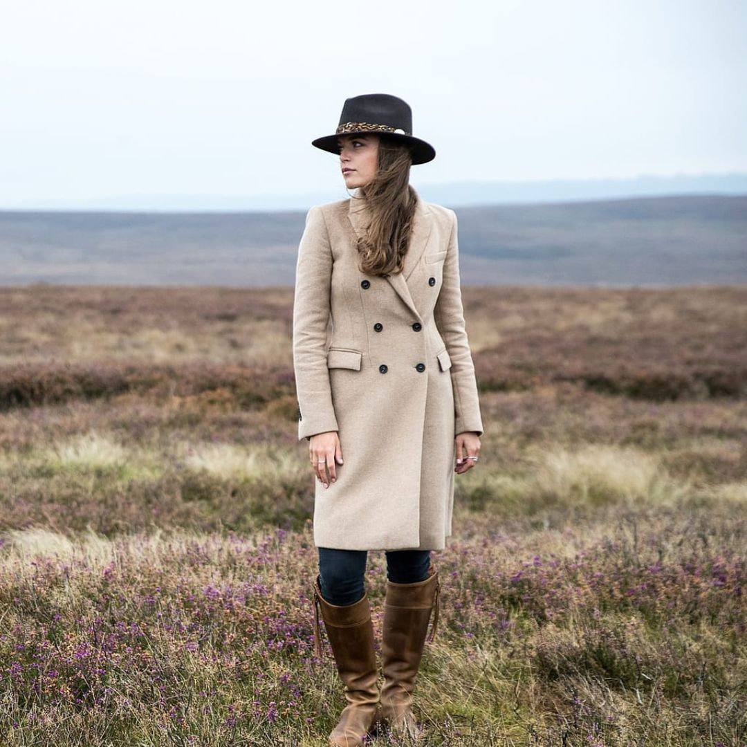 Hicks & Brown Suffolk Fedora in Dark Brown with Pheasant Feather Wrap