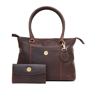 Hicks & Hides Hidcote Cartridge Leather Purse in Brown