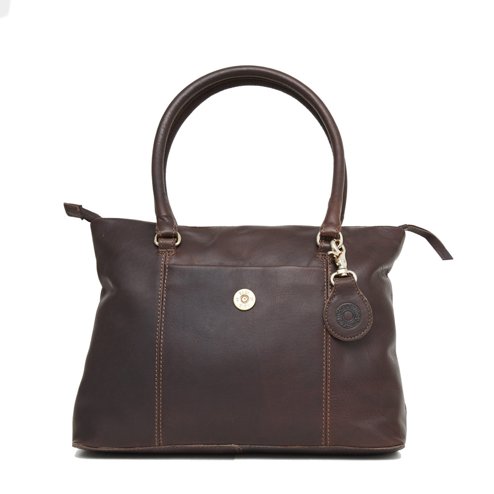 Hicks & Hide Hidcote Cartridge Handbag Brown Leather - RedMillsStore.ie