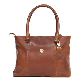 Hicks & Hide Hidcote Cartridge Handbag Cognac Leather - RedMillsStore.ie