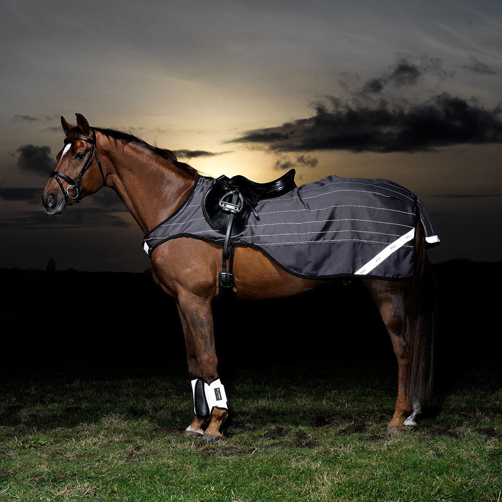 Horseware Amigo Reflectech Competition Sheet in Grey & Black