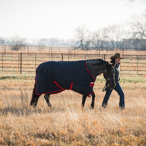 Horseware Rambo Original Medium Turnout Rug in Navy/Red (200g)