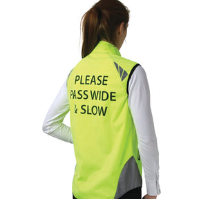 Hy Equestrian HyViz Please Pass Wide & Slow Waistcoat in Yellow