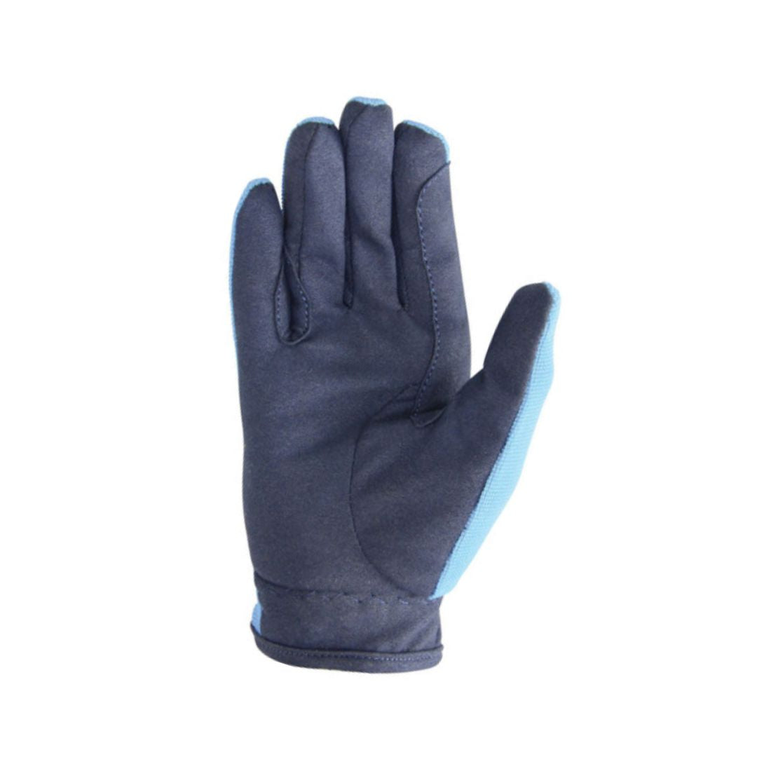 Hy Equestrian Kids Every Day Two Tone Riding Gloves in Navy & Sky Blue