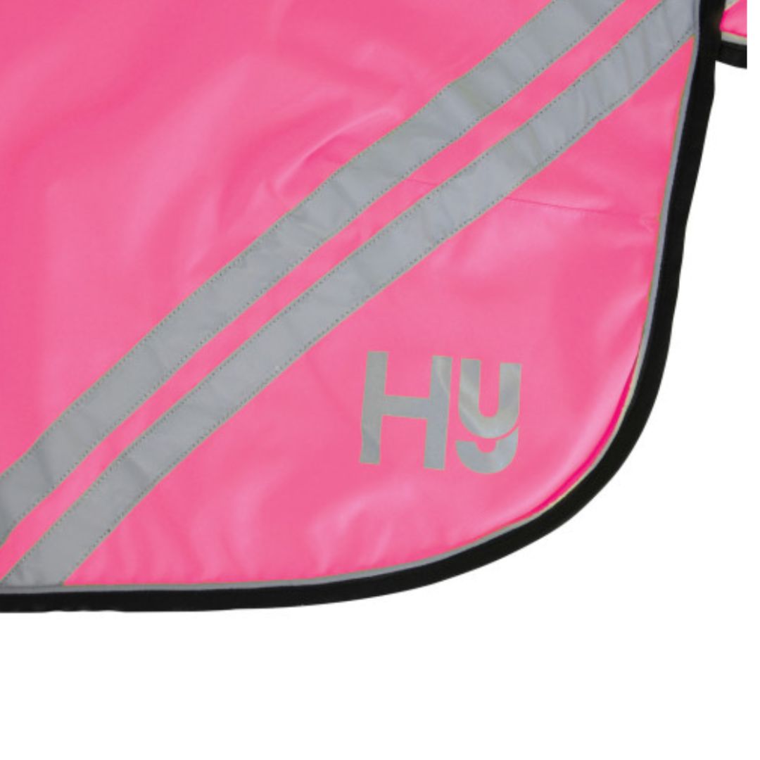 Hy Equestrian HyViz Reflector Mesh Exercise Sheet in Pink