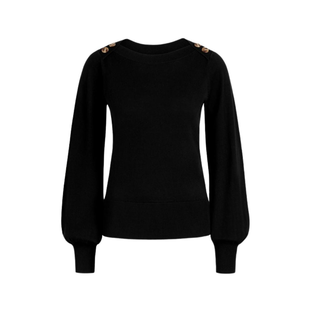 King Louie Women's Marie Bell Top Cottonclub in Black