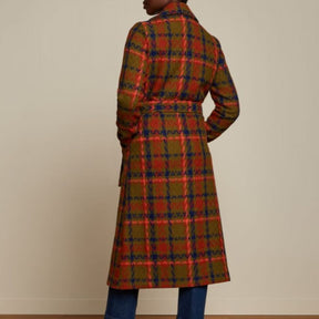 King Louie Women's Peyton Coat Carlson Check in Woodbine Green
