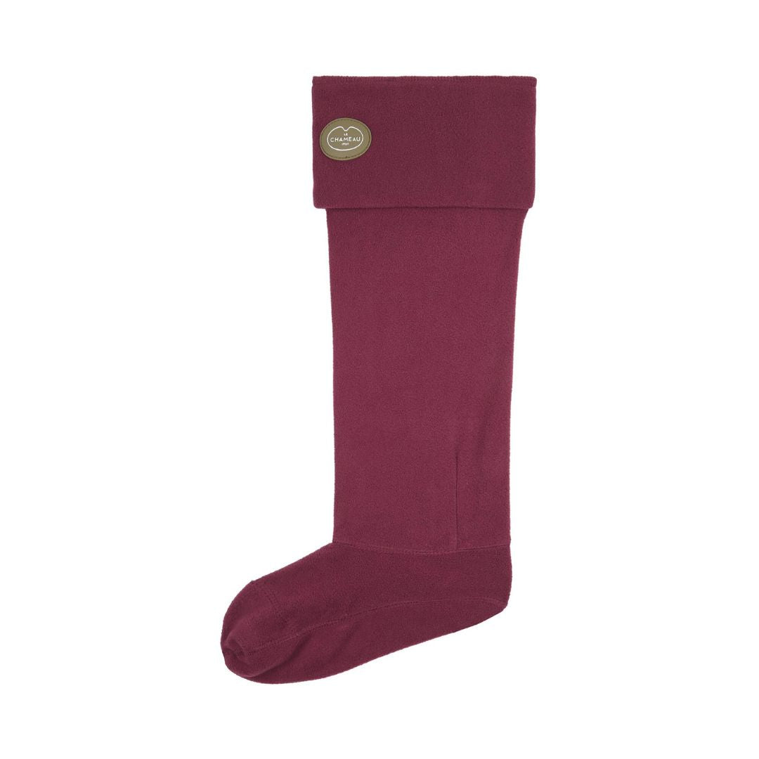 Le Chameau Fleece Boot Liners in Cherry