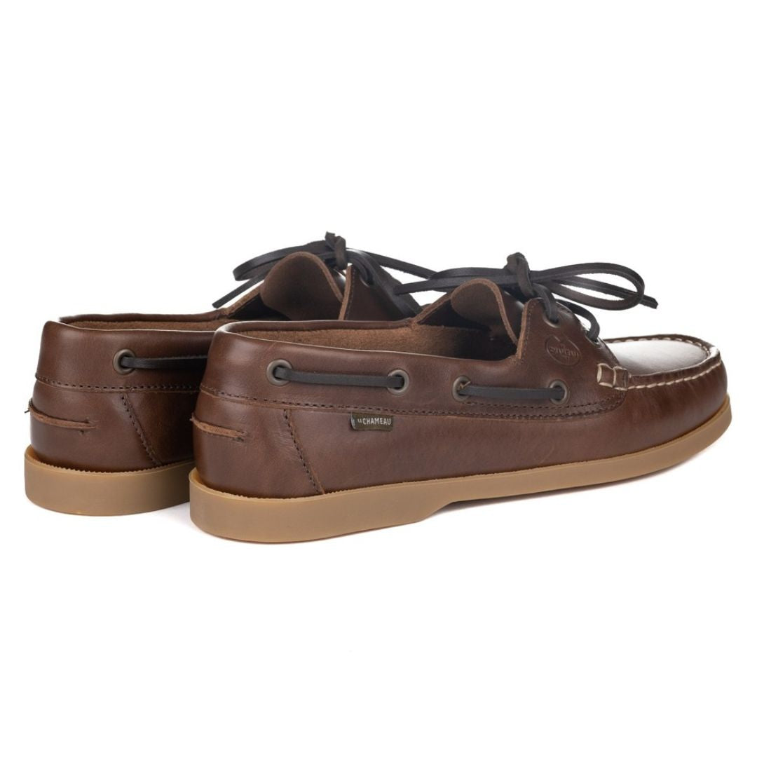 Le Chameau Women's Galion Femme Deck Shoe in Marron