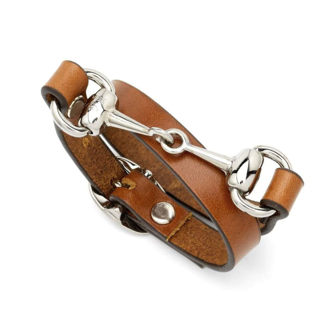 Mackenzie & George Badminton Bracelet in Tan & Silver