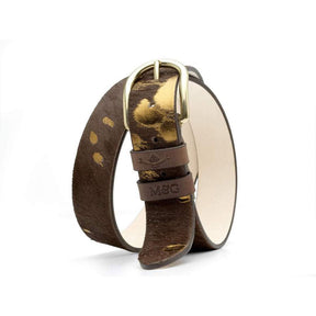 Mackenzie & George Women's Tetbury Belt Shine Edition in Chocolate & Bronze