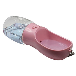 Nobby 2-in-1 Drinking Bottle and Bowl in Pink