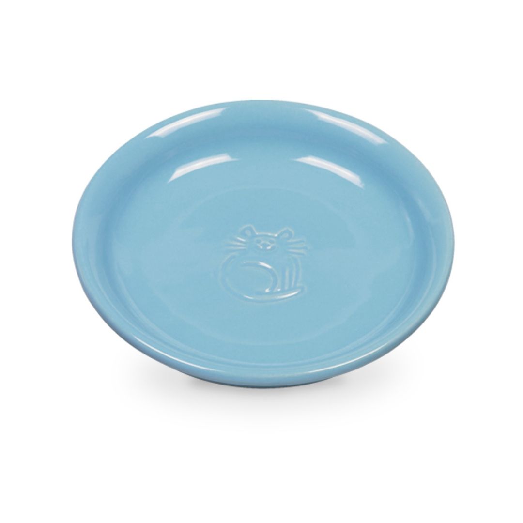 Nobby Ceramic Cat Milk Dish in Light Blue