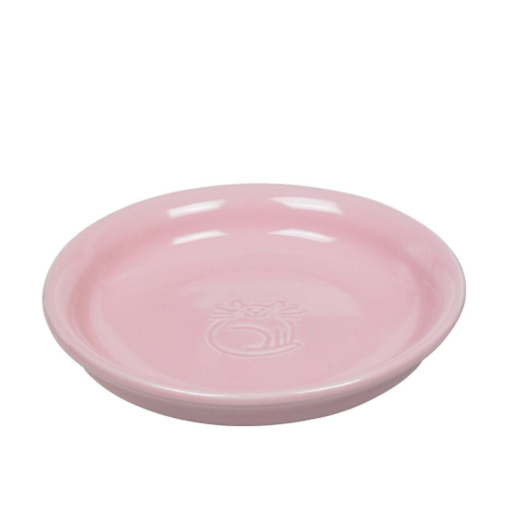 Nobby Ceramic Cat Milk Dish in Pink