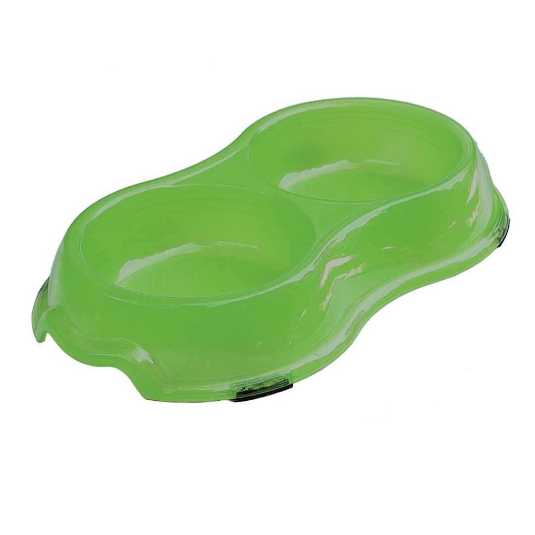 Nobby Plastic Transparent Pet Bowl in Green