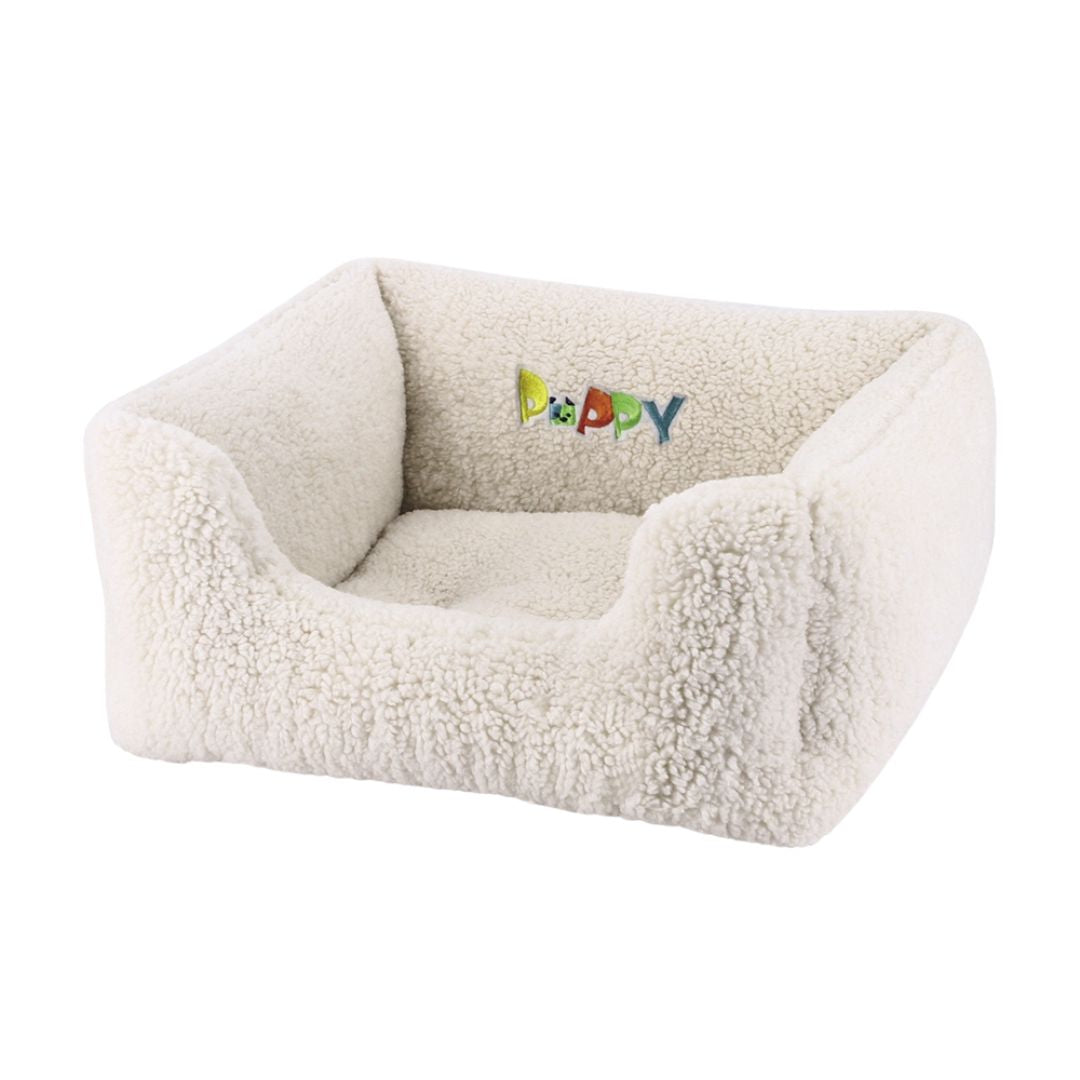 Nobby Puppy Comfort Square Dog Bed in Ivory
