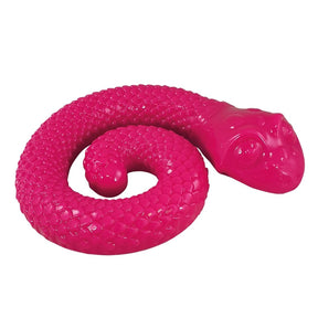 Nobby Rubber Snake Dog Toy in Pink