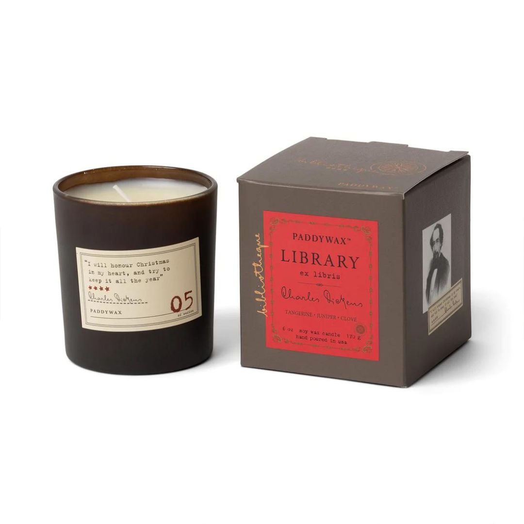 Paddywax Library 6.5 oz Candle - Charles Dickens