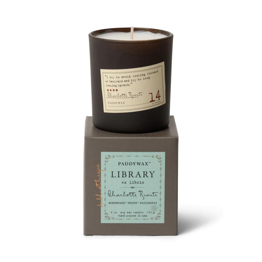 Paddywax Library 6.5 oz Candle - Charlotte Bronte
