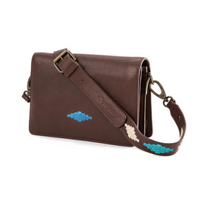 Pampeano Estilo Leather Crossbody Bag in Brown