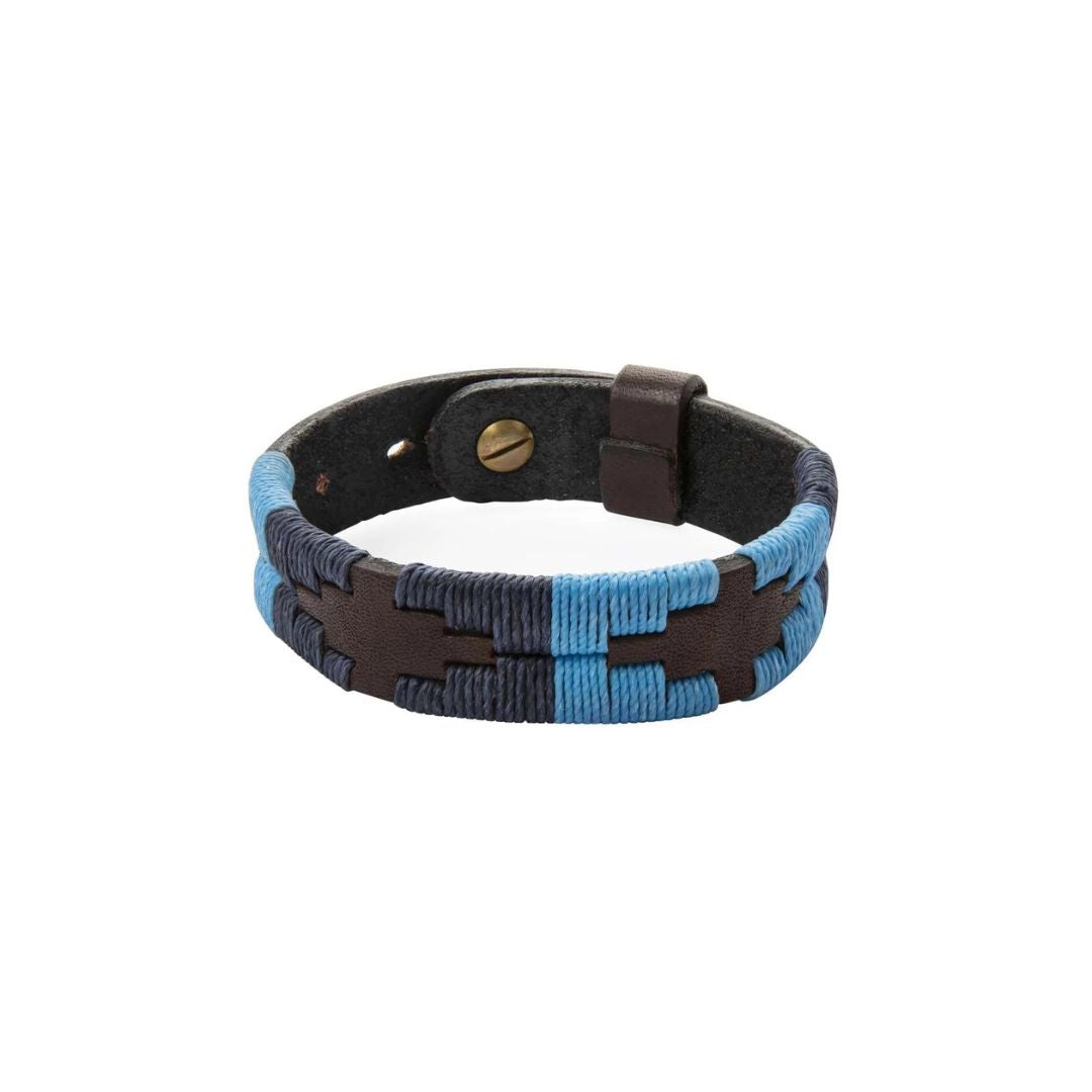 Pampeano Leather Polo Bracelet in Azules